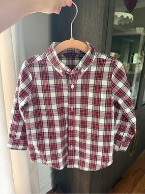 Janie and Jack Tartan Button-Down Shirt